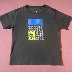 Psycho Bunny 3T Tee Shirt - Black Toddler short sleeve top t-shirt Graphic